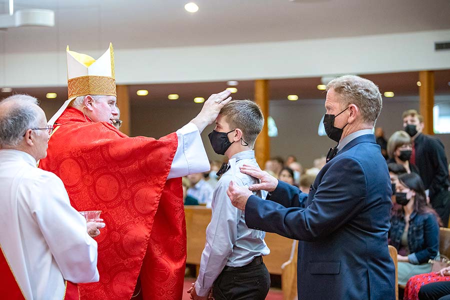 teen being Confirmed